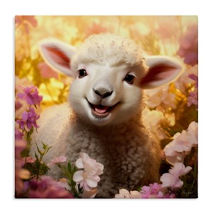 Stupell Industries Lamb in Flower Meadow, 24" x 24" - 1 of 4