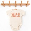 The Juniper Shop Wild Child Wavy Baby Short Sleeve Bodysuit - 24M - Natural - 2 of 4