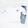 Simply Sage Market Women's Graphic Sweatshirt Embroidered Pink Bouquet - 3 of 4