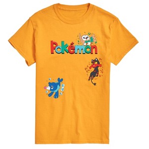 Men's - Pokémon - Rowlet, Litten, Popplio Short Sleeve Graphic T-Shirt - 1 of 3