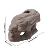 Unique Bargains Hiding Rock Small Fish Aquarium Decorations Ceramic Cave Brown 5.71"x3.15"x2.56" 1 Pc - 4 of 4
