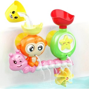 Bath Toys for Toddlers Ages 1-3 with Strong Suction Cups, Animal Themed Water Play Set - 1 of 4