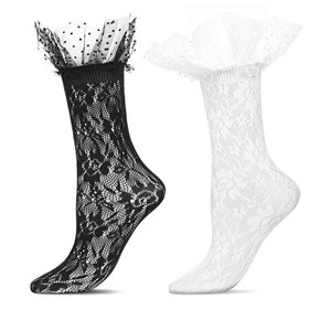 MeMoi Women's 2 Pair Pack Fashion Crew Socks - 1 of 1
