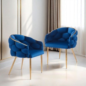 CENGHU Modern Velvet Accent Chair, Luxury Handmade Armchair with Gold Legs, for Living Room and Bedroom - 1 of 4