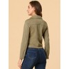 INSPIRE CHIC Women's Zip Up Faux Suede Biker Moto Jacket - 4 of 4