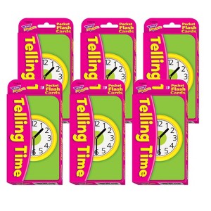 Trend Telling Time Pocket Flash Cards, 6 Packs - 1 of 1