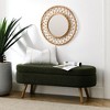 TUYOHW Oval Storage Bench,Linen End of Bed Ottoman Bench with Rubber Wood Legs,Ottoman for Living Room,Bedroom,Entryway - 2 of 4