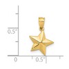 Black Bow Jewelry 14k Yellow Gold Small Polished Nautical Star Pendant, 12mm (7/16 inch) - 4 of 4