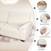 90" 3 Seater Sofa Counch Velvet Upholstered Oversized Loveseat with Soft Spacious Armrests - 3 of 4