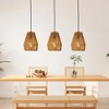 VYNXARIA 7 - Inch Set of 3 Rustic Hemp Rope Ceiling Lights, Handcrafted Farmhouse Adjustable Pendant Lamps - 2 of 4