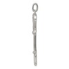 Black Bow Jewelry Rhodium Plated Sterling Silver and CZ Encrusted Heart Key Pendant - 2 of 4