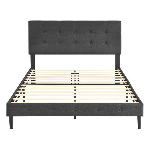 DeCoro Cambridge Upholstered Wooden Platform Bed Frame - 1 of 4