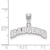 Black Bow Jewelry 14k White Gold Wisconsin Badgers NCAA Medium Pendant - 2 of 3