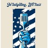 "In Tailgating We Trust" American Flag And Spatula Adult Short Sleeve Tee - 2 of 2