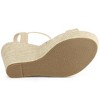 Allegra K Women's Platform Espadrille Wedge Heel Sandals - 4 of 4