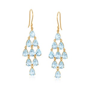 Ross-Simons 14.00 ct. t.w. Sky Blue Topaz Chandelier Drop Earrings in 18kt Gold Over Sterling - 1 of 3