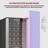 Koolatron Wine Cooler Refrigerator 24 Bottle Compact Wine Cellar, Small Freestanding Wine Fridge: Glass Door, 6 Shelves - 3 of 4