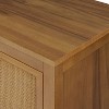 Hatteras Modern Boho 4-Door Sideboard with Solid Wood & Natural Rattan Accents-Teamson Home - 4 of 4