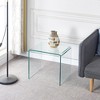 Compact Clear Glass Side and End Table, Tempered Glass Construction for a Small Coffee or End Table - 4 of 4