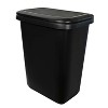 LunaLulinlk 20.4 Gallon Trash Can, Plastic Dual Function Divided Extra Large Kitchen Trash Can, Black - 3 of 4