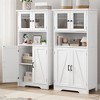 Whizmax 67" Tall Bathroom Storage Cabinet, Freestanding Glass Door Cupboard with Adjustable Shelves, for Bathroom, Kitchen, Pantry - 4 of 4