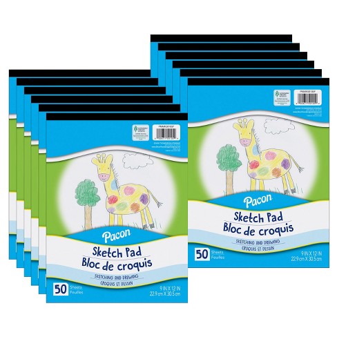 Sketch Pad,9 x 12, 50 Sheets - 12 / White