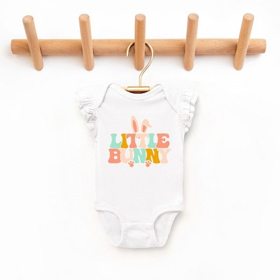 The Juniper Shop Little Bunny Ears Baby Flutter Sleeve Bodysuit