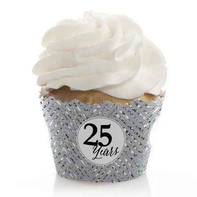 Big Dot of Happiness We Still Do - 25th Wedding Anniversary Party Decorations - Party Cupcake Wrappers - Set of 12