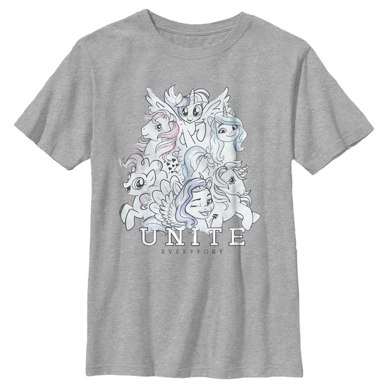Boy's My Little Pony: Friendship is Magic Generations Unite Everypony Group Portrait T-Shirt, 1 of 6