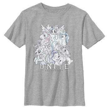 Boy's My Little Pony: Friendship is Magic Generations Unite Everypony Group Portrait T-Shirt
