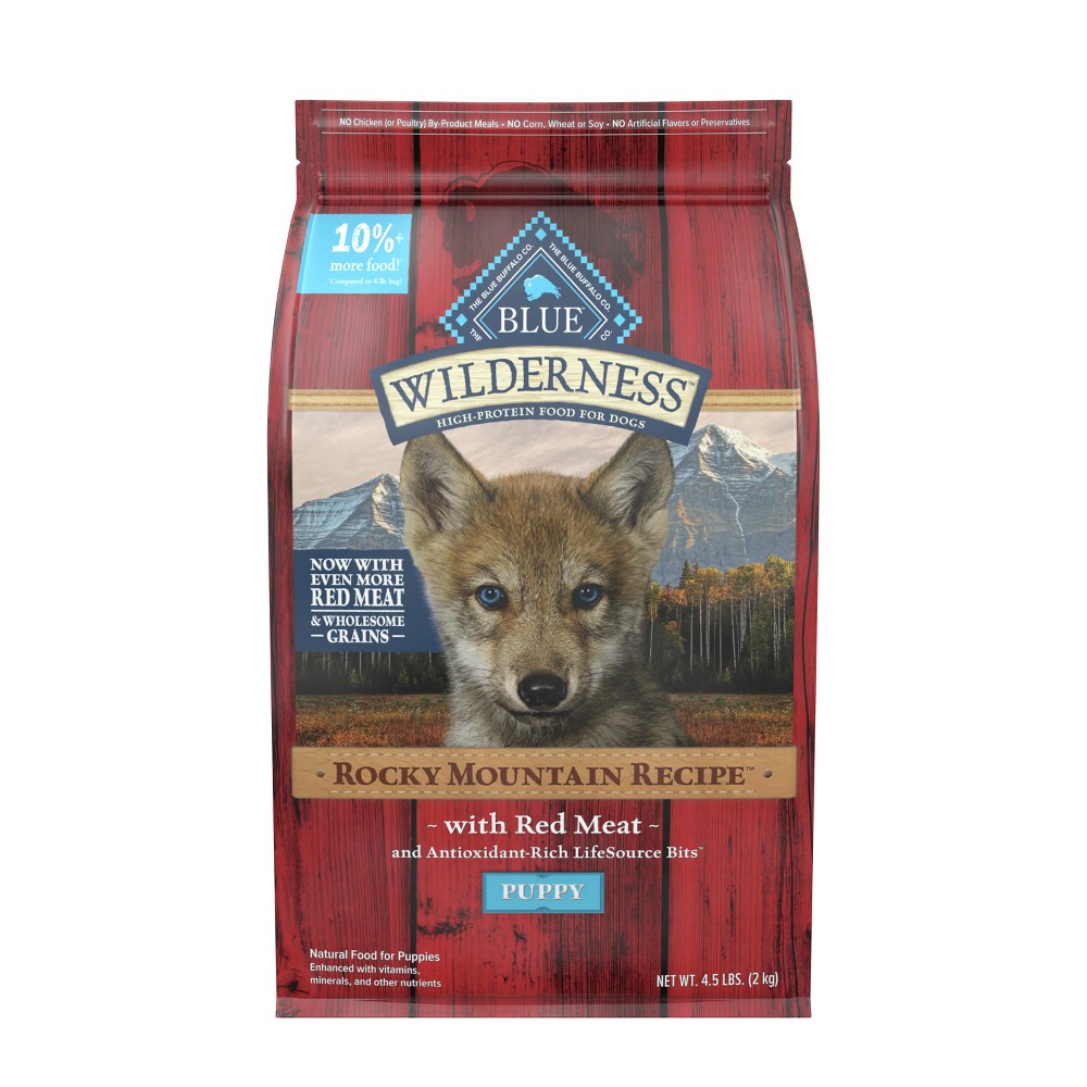 Blue Buffalo Wilderness Red Meat Flavored Puppy Dry Dog Food - 4.5lbs
