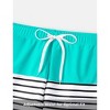 PATPAT Family Matching Swimwear Mommy and Me Colorblock Striped Spliced One-Piece Swimsuits Swim Trunks Shorts - 4 of 4