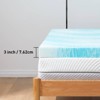 3 Inch Twin Memory Foam Mattress Topper, Cooling Gel Infused Mattress Pad, Ventilated Bed Topper for Pressure Relief, Dorm Room Essentials, Blue - 4 of 4