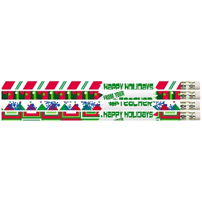 Musgrave Pencil Company Happy Holidays From Your Teacher Motivational Pencils, Pack of 144