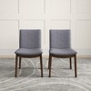 Vynxaria Elegant Gray Dining Chairs (Set of 2) for Home & Kitchen - 2 of 4