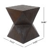 Wooakway Concrete Outdoor Side Table with Symmetric Design, Weather-Resistant Accent for Patio, Garden, or Balcony - 3 of 4