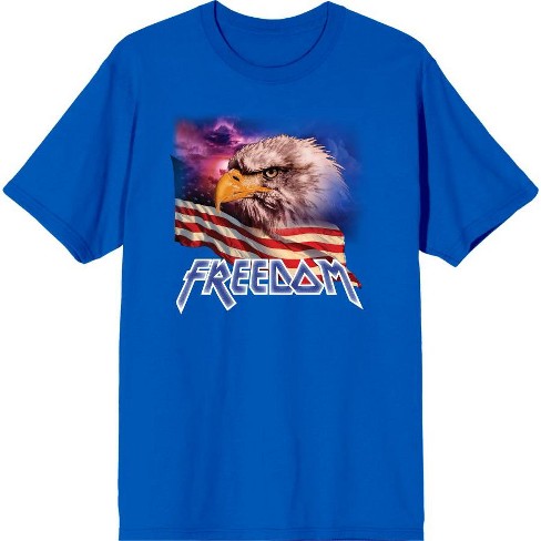 Americana Freedom Eagle Men's Blue Crew Neck Short Sleeve Tee-3xl : Target