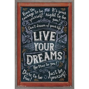 Trends International Live Your Dreams Framed Wall Poster Prints - 1 of 4