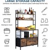 5 Tier Free Standing Bakers Rack with Power Outlet, Kitchen Bakers Rack with Drawers + Hooks, for Oven, Bread Maker, Juicer, Spice-Cans Storage - 4 of 4