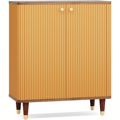 Tribesigns Wood 6-Tier 24 Pairs Shoe Storage Cabinet with Doors and Adjustable Shelves, Freestanding Shoe Organizer for Entryway Hallway