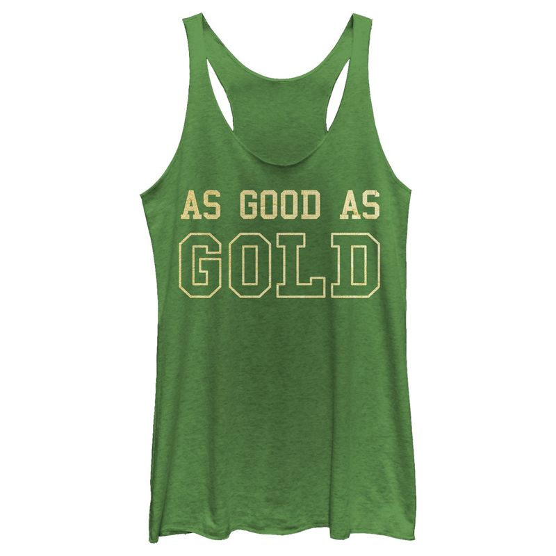 Women's Lost Gods St. Patrick's Day As Good as Gold Racerback Tank Top, 1 of 5