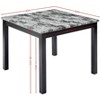 Nordic Style 5-Piece Square Dining Table Set with 4 Upholstered Dining Chairs, Black - ModernLuxe - 3 of 4