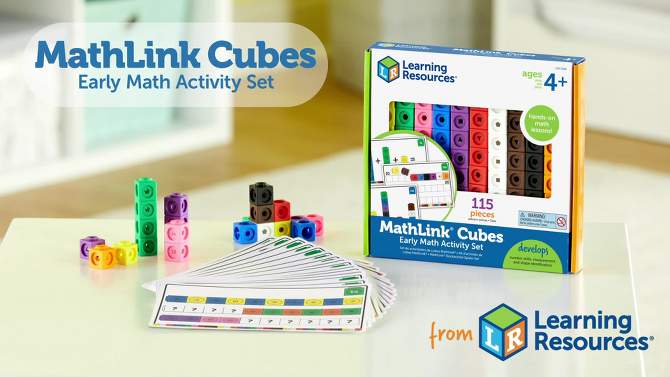 Learning Resources Kids&#39; MathLink Cubes Early Math Activity Set 115pc, 2 of 9, play video
