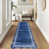 Modern Solid Scalloped Area Rug Machine Washable Rug  with Non-Slip Backing  Low Pile Stain Resistant Floor Cover for Living Room Bedroom Office - 3 of 4