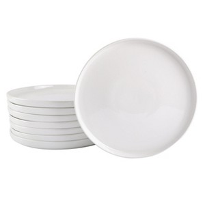 Gibson Home Oslo 8 Piece 10.5 Inch Porcelain Dinner Plate Set in White - 1 of 4