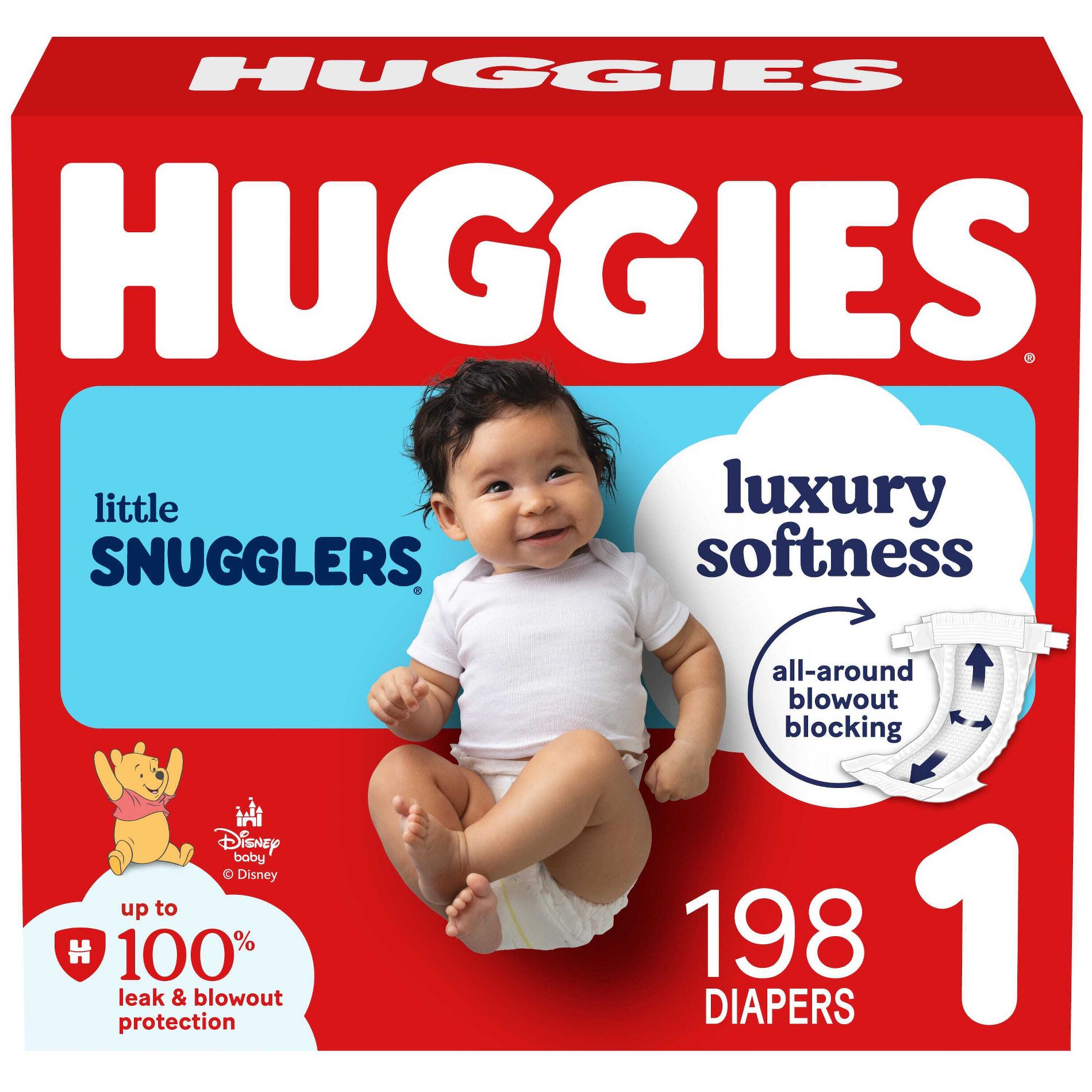 Huggies Little Snugglers Diapers - Size 1 - 198ct