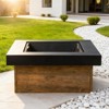 36-Inch Iron Fire Pit Table, Wood-Burning Outdoor Stove with Durable Metal Construction for Patio, Backyard & Garden - 4 of 4