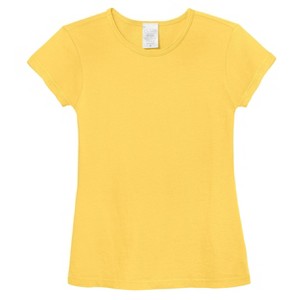 City Threads USA-Made Organic Girls Cotton Soft Jersey Cap Sleeve Crew Tee - 1 of 4