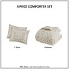 Sapphtopaz Comforter Set Tufted Chenille Medallions Embroidery Classic Solid Color Cotton Quilt Set 3 Piece 1 Quilt, 2 Pillow Shams - 4 of 4