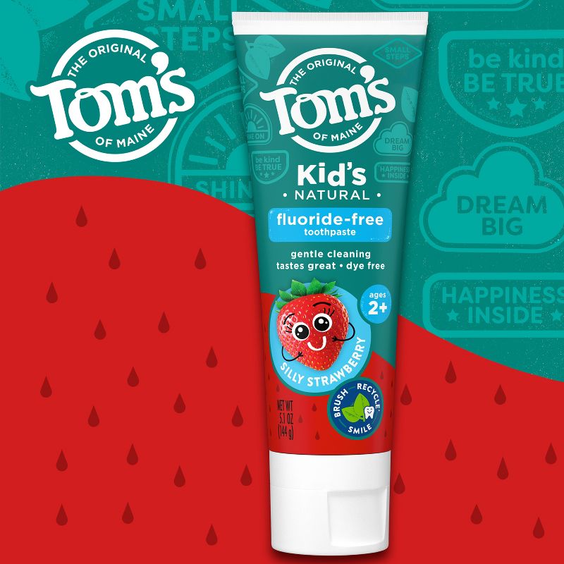 Tom's of Maine Silly Children's Fluoride-Free Toothpaste - 5.1oz, 3 of 11